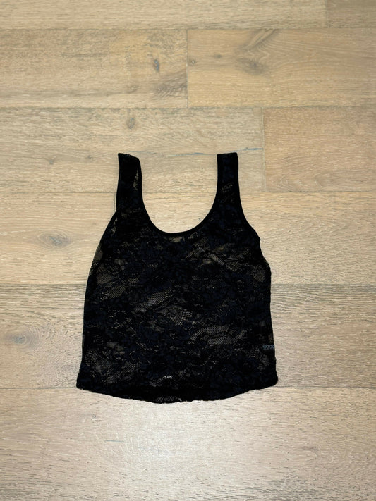 Black Lace Crop Top