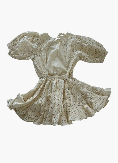 Ivory Lace Flutter Dress