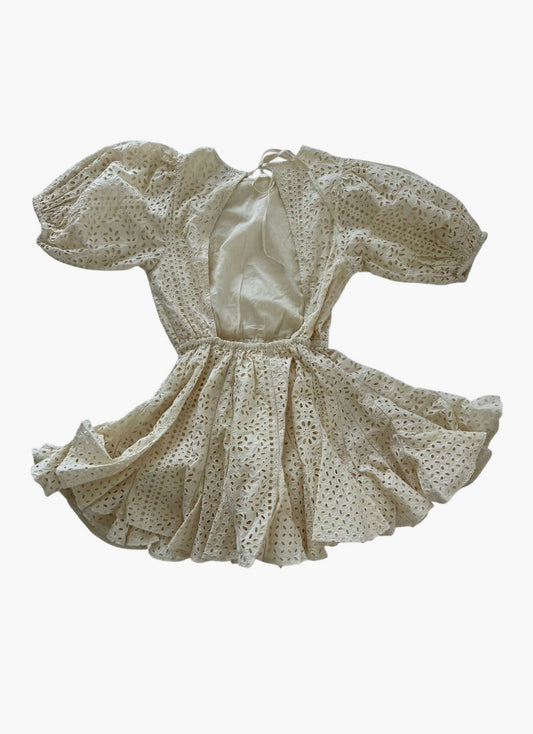 Ivory Lace Flutter Dress