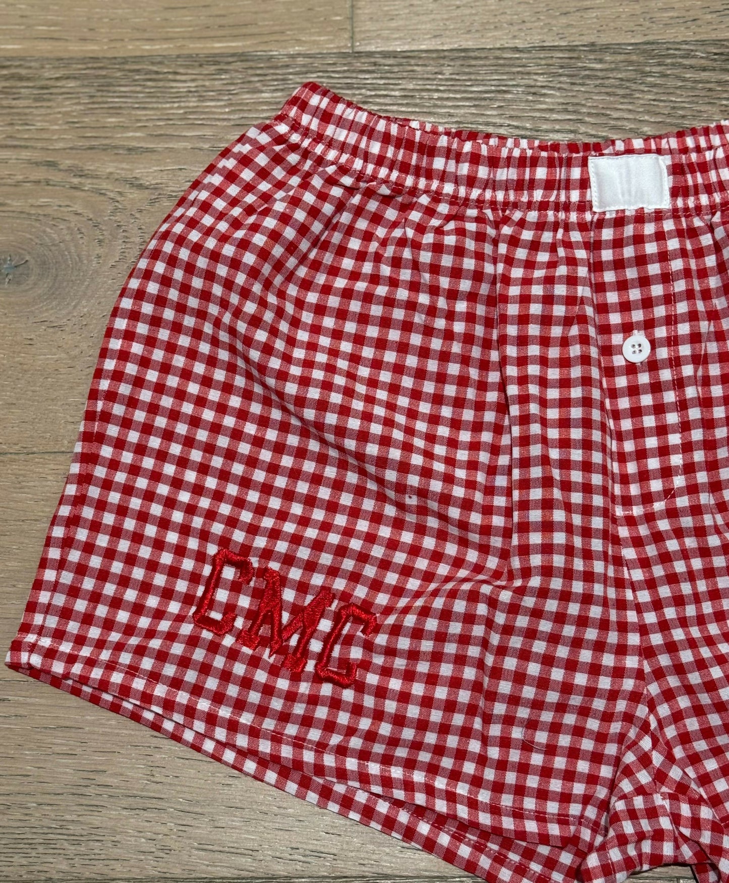 Red Gingham Lounge Shorts