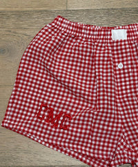 Red Gingham Lounge Shorts