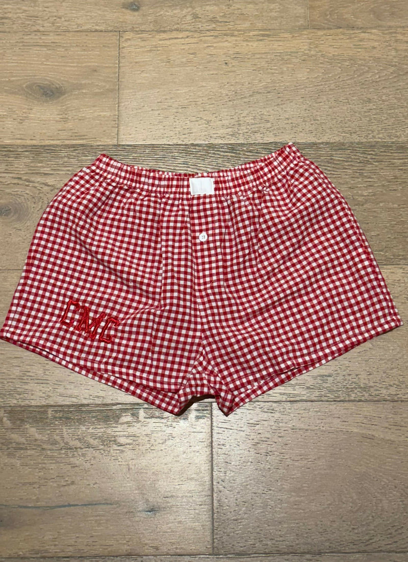 Red Gingham Lounge Shorts