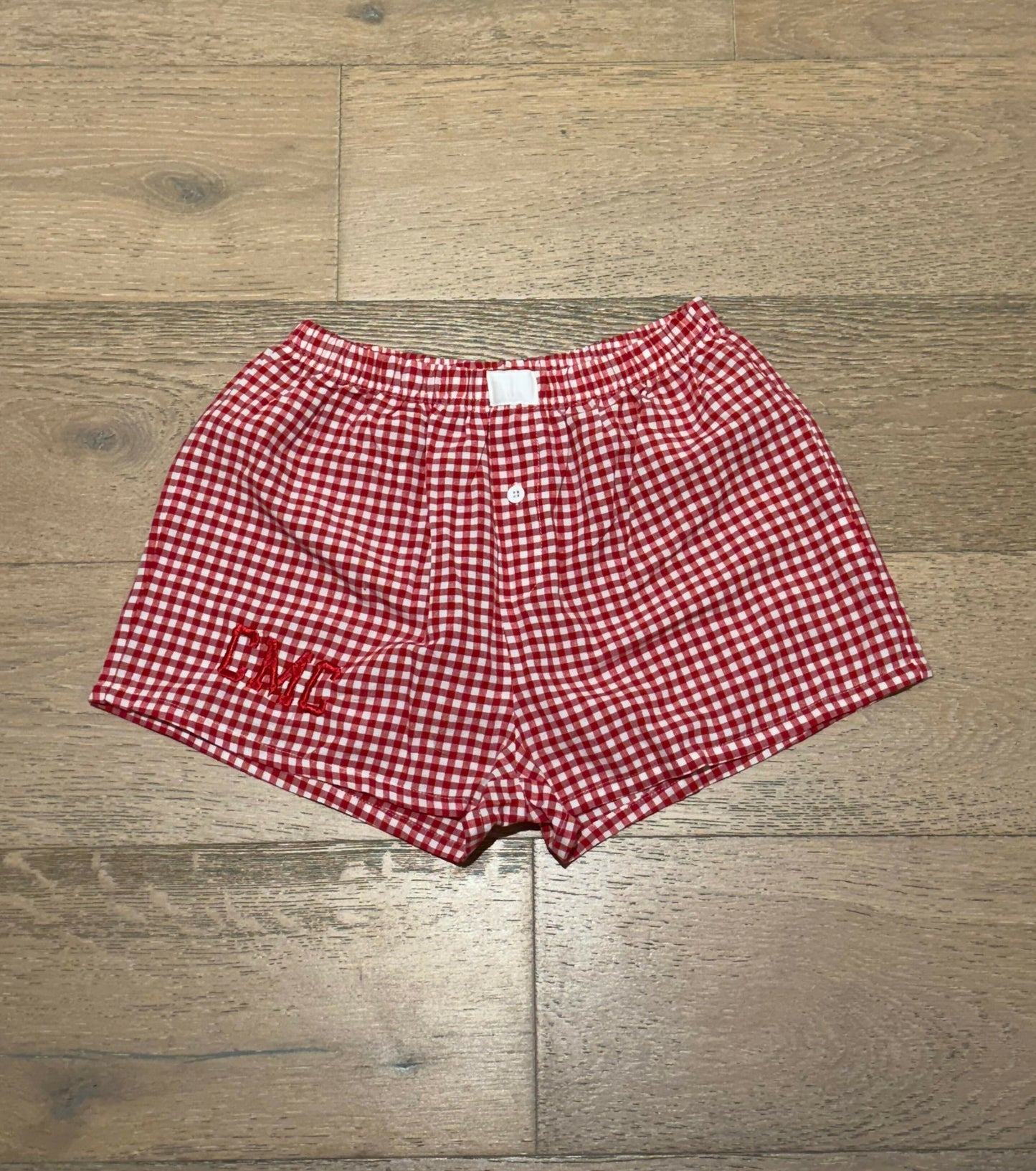 Red Gingham Lounge Shorts