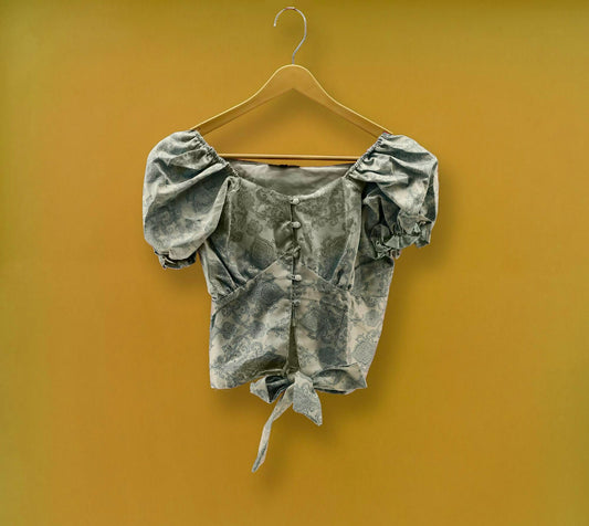 Boho Print Layered Long Sleeve Blous